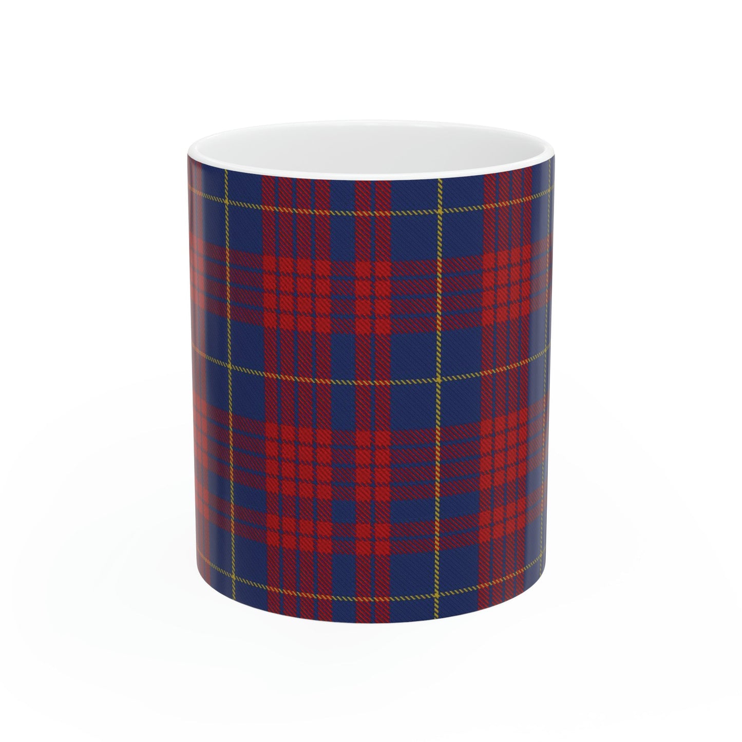 MacQueen variant. The elegant and colourful tartan on this mug is taken from the Scottish Register of Tartans based in Scotland.