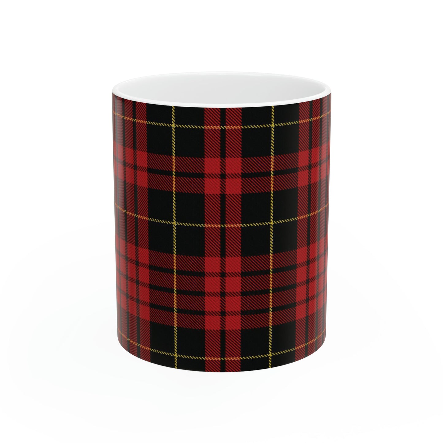 MacQueen clan. The elegant and colourful tartan on this mug is taken from the Scottish Register of Tartans based in Scotland.