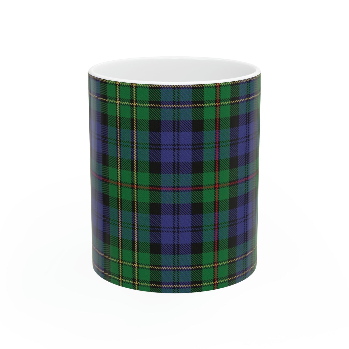 MacEwan clan. The elegant and colourful tartan on this mug is taken from the Scottish Register of Tartans based in Scotland.