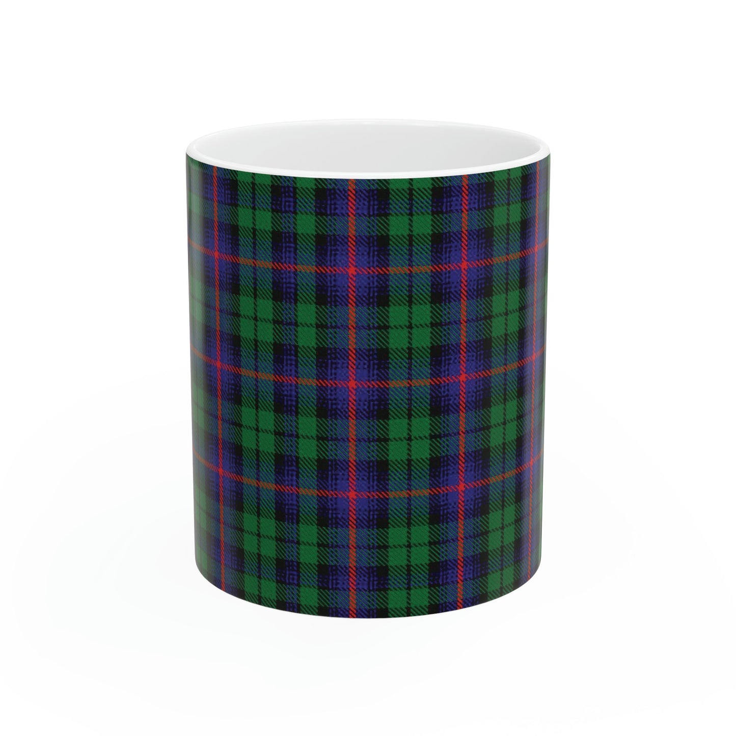 Urquhart clan. The elegant and colourful tartan on this mug is taken from the Scottish Register of Tartans based in Scotland.