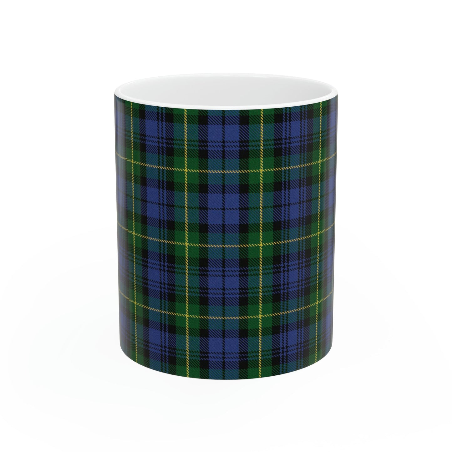 Gordon clan 2. The elegant and colourful tartan on this mug is taken from the Scottish Register of Tartans based in Scotland.
