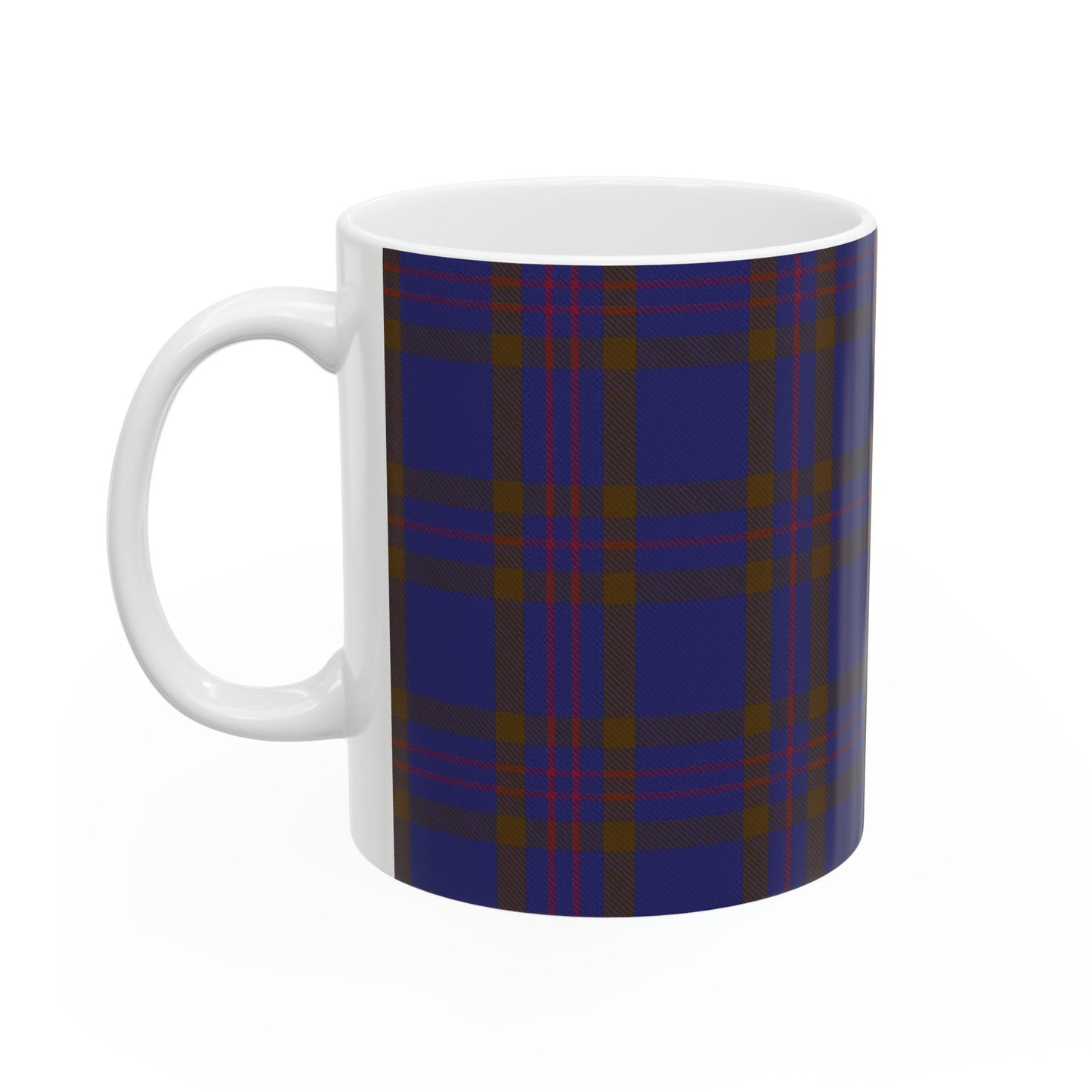 Elliot can. The elegant and colourful tartan on this mug is taken from the Scottish Register of Tartans based in Scotland.