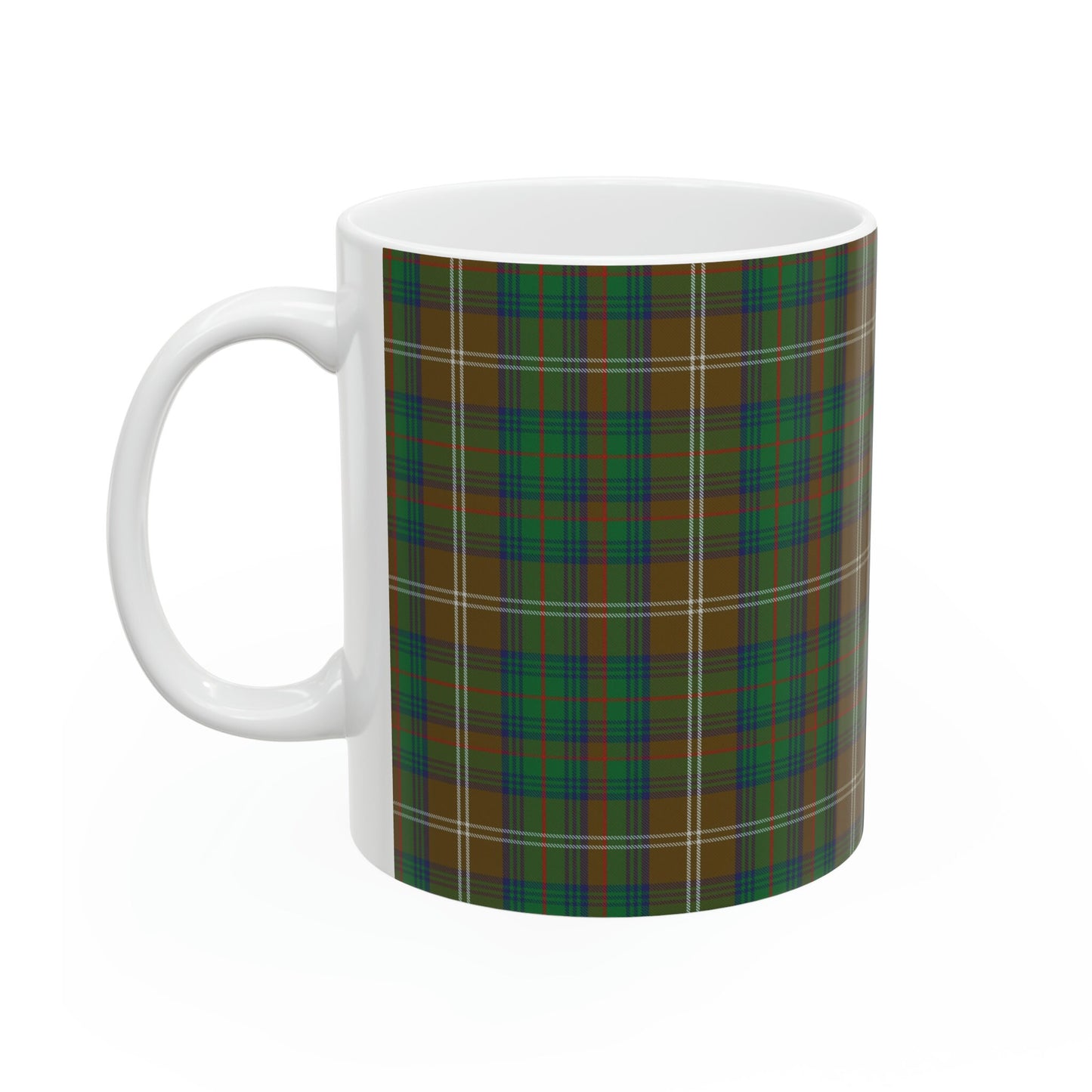 Chisholm hunting. The elegant and colourful tartan on this mug is taken from the Scottish Register of Tartans based in Scotland.
