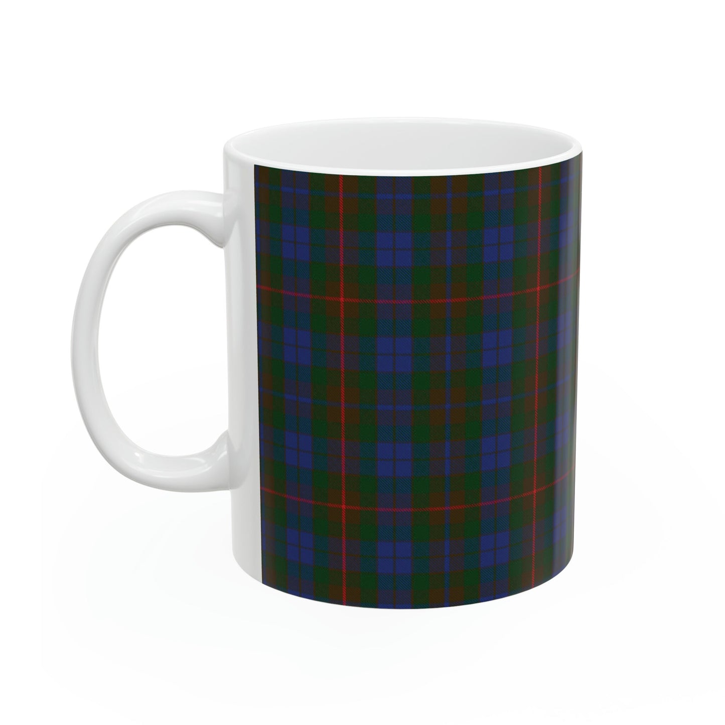 Buchanan hunting ancient. The elegant and colourful tartan on this mug is taken from the Scottish Register of Tartans based in Scotland.