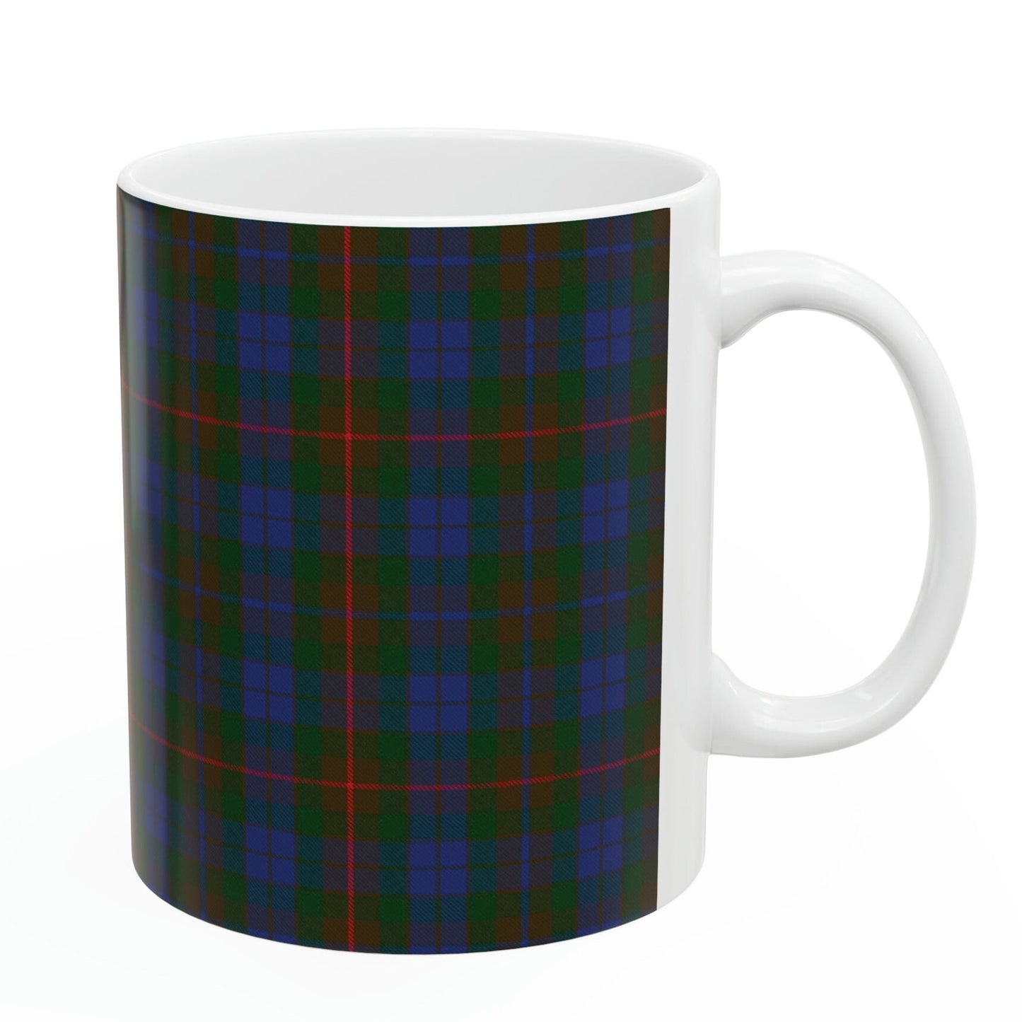 Buchanan hunting ancient. The elegant and colourful tartan on this mug is taken from the Scottish Register of Tartans based in Scotland.