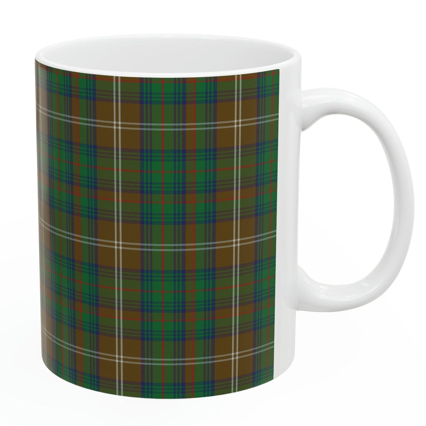 Chisholm hunting. The elegant and colourful tartan on this mug is taken from the Scottish Register of Tartans based in Scotland.