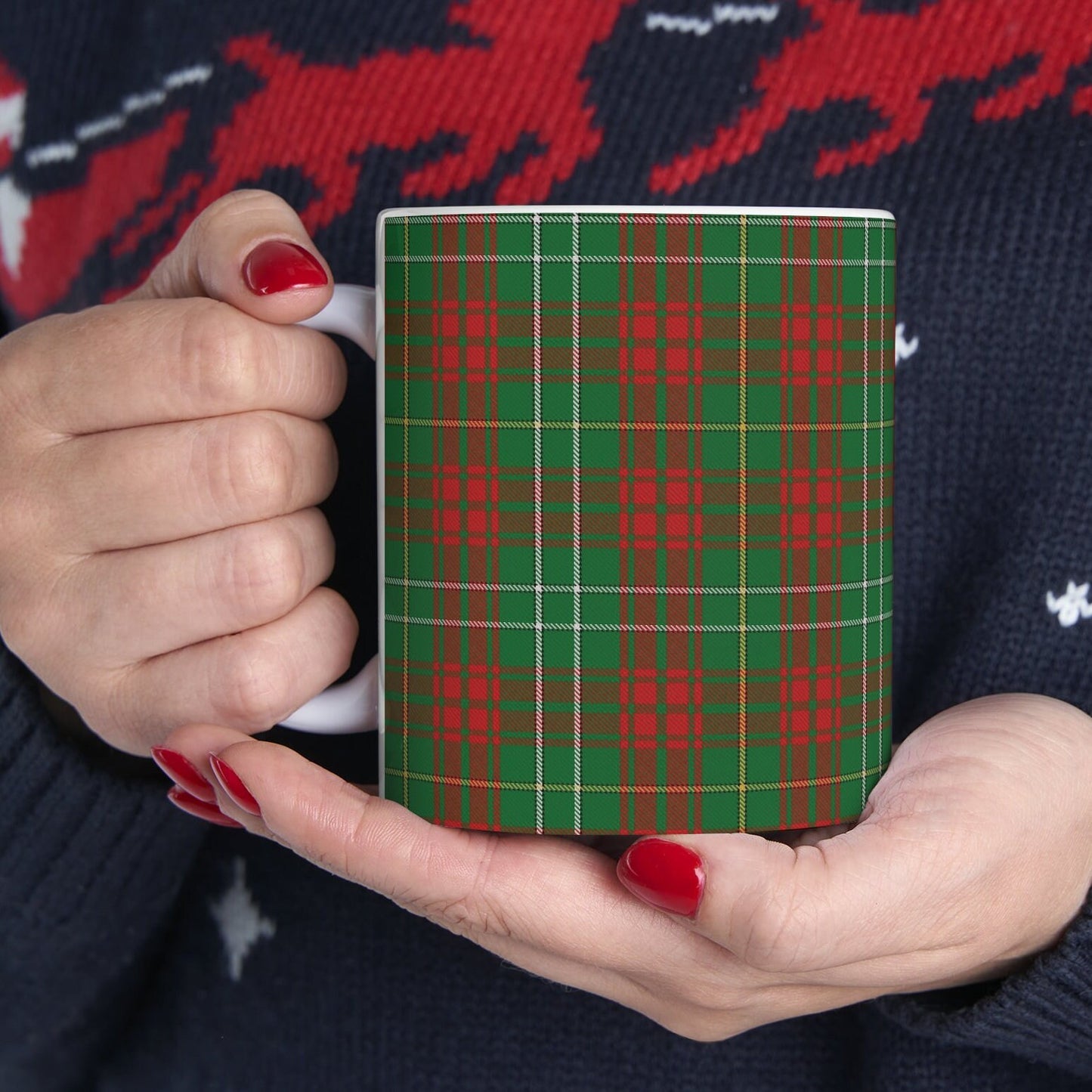 Bruce hunting. The elegant and colourful tartan on this mug is taken from the Scottish Register of Tartans based in Scotland.
