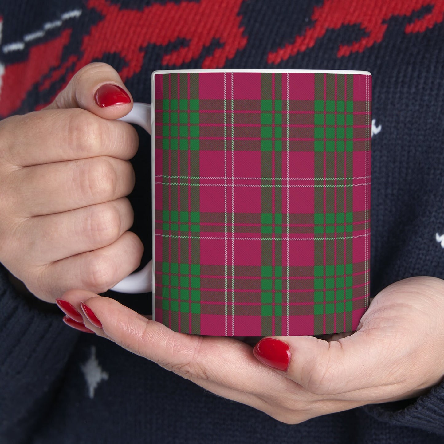 Crawford clan. The elegant and colourful tartan on this mug is taken from the Scottish Register of Tartans based in Scotland.