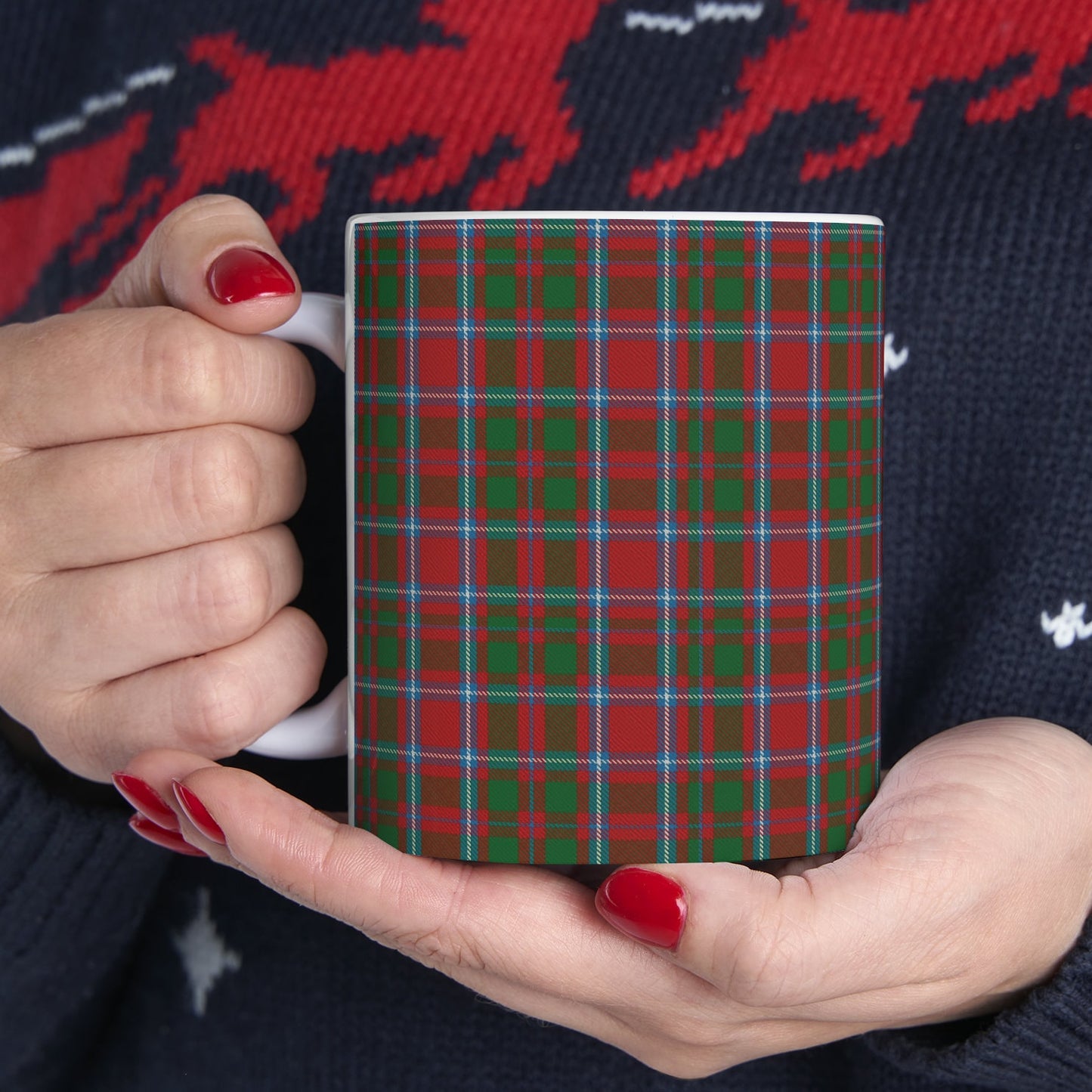 Chisholm clan. The elegant and colourful tartan on this mug is taken from the Scottish Register of Tartans based in Scotland.