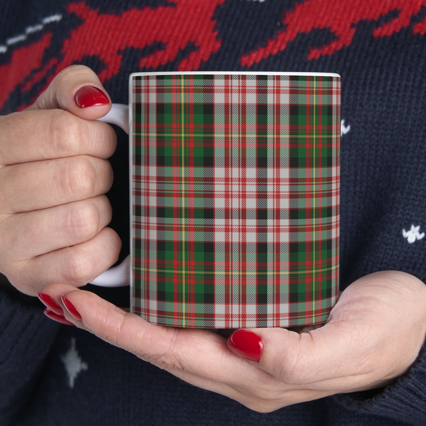 Carnegie dress. The elegant and colourful tartan on this mug is taken from the Scottish Register of Tartans based in Scotland.