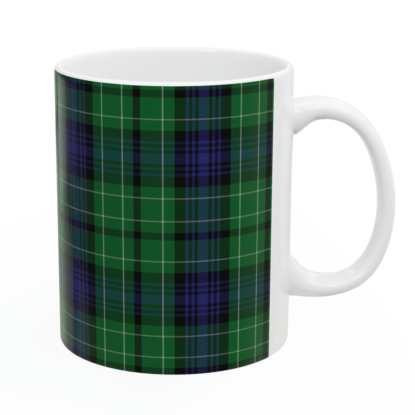 Abercrombie. The elegant and colourful tartan on this mug is taken from the Scottish Register of Tartans based in Scotland.