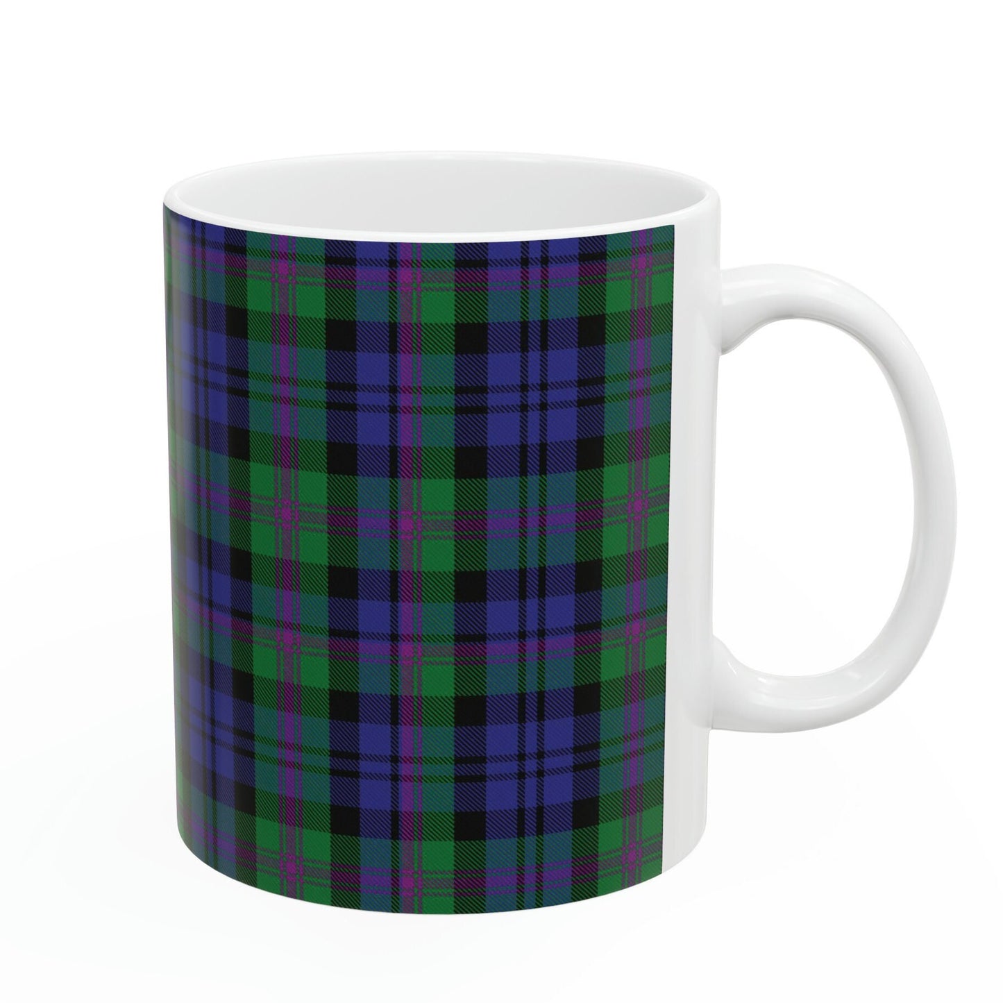 Baird modern. The elegant and colourful tartan on this mug is taken from the Scottish Register of Tartans based in Scotland.