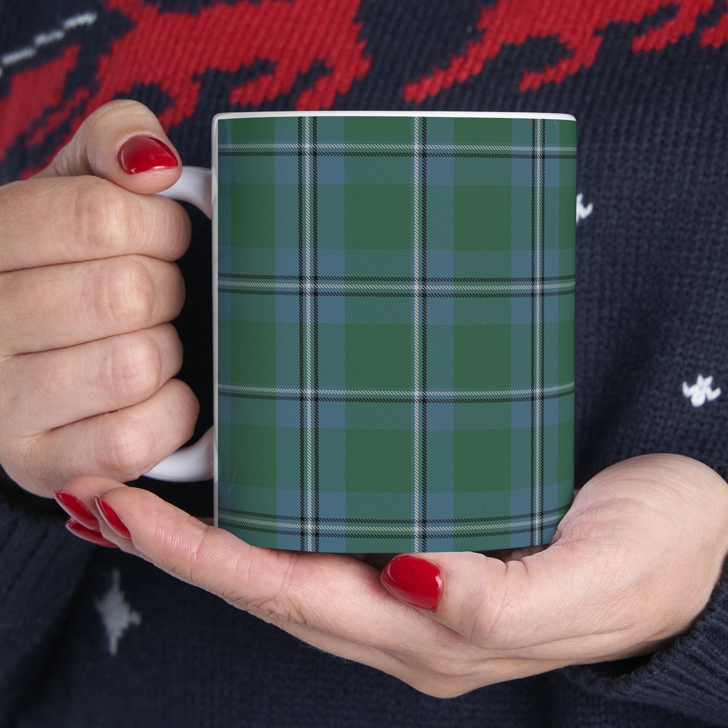 Irvine clan. The elegant and colourful tartan on this mug is taken from the Scottish Register of Tartans based in Scotland.
