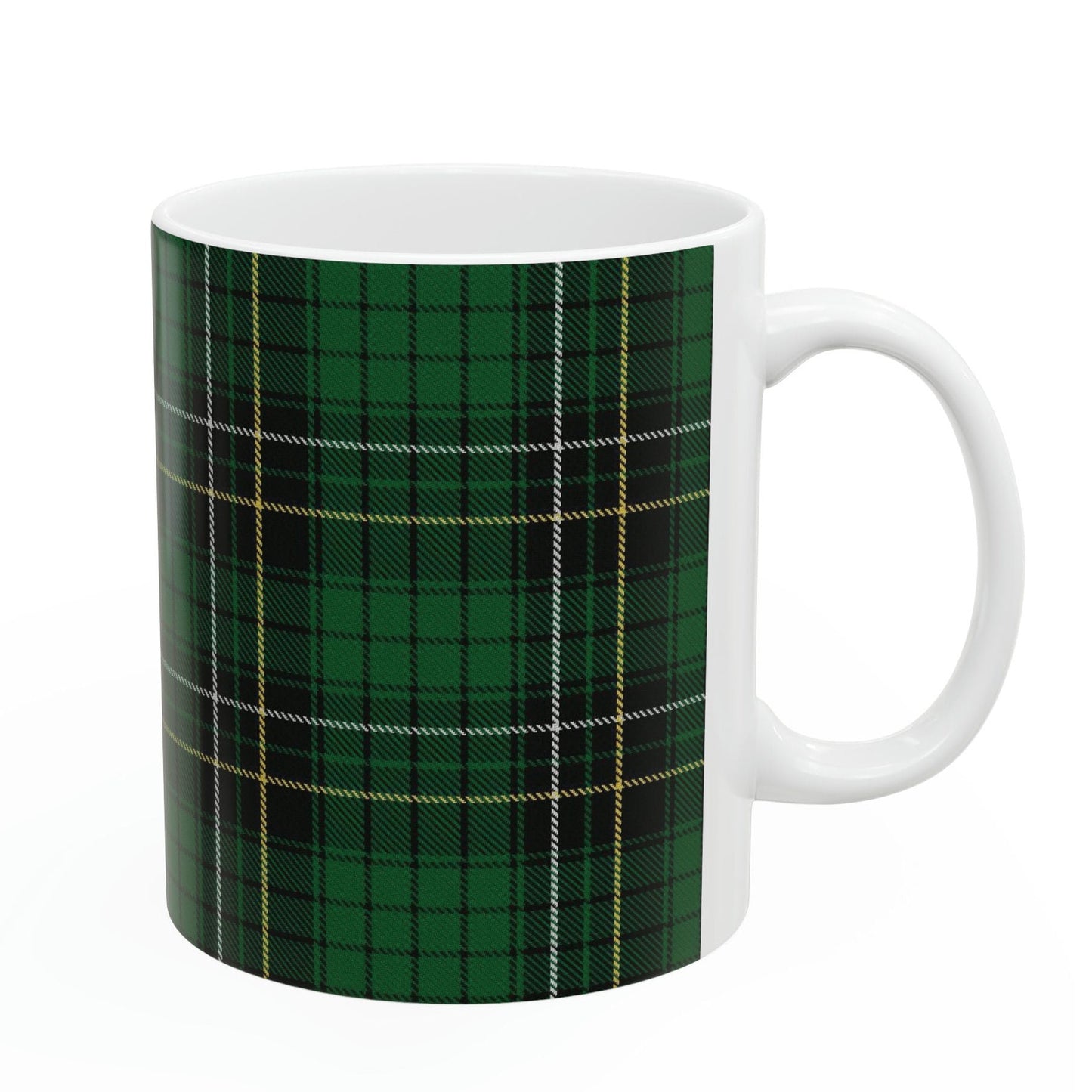 MacAlpine clan. The elegant and colourful tartan on this mug is taken from the Scottish Register of Tartans based in Scotland.