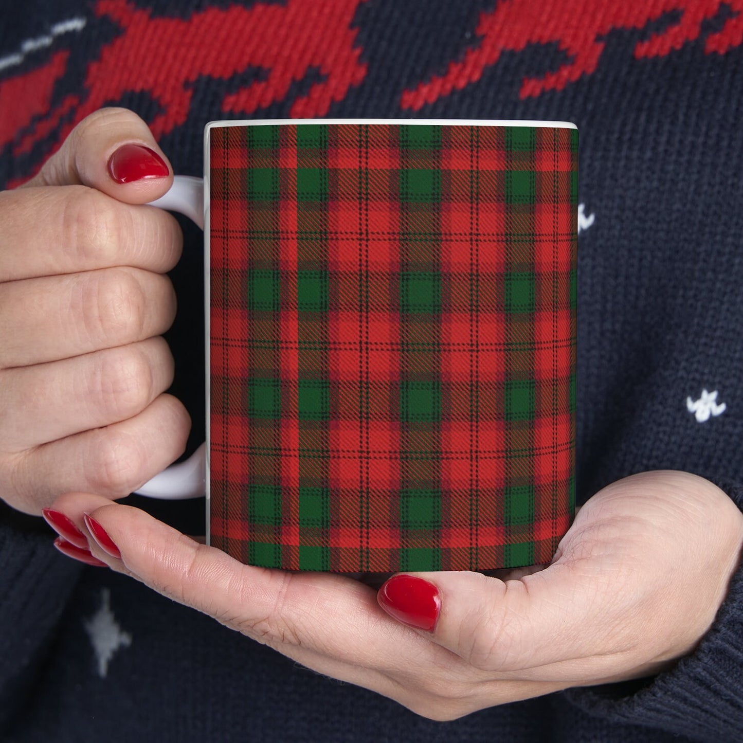 Lindsay clan 2. The elegant and colourful tartan on this mug is taken from the Scottish Register of Tartans based in Scotland.