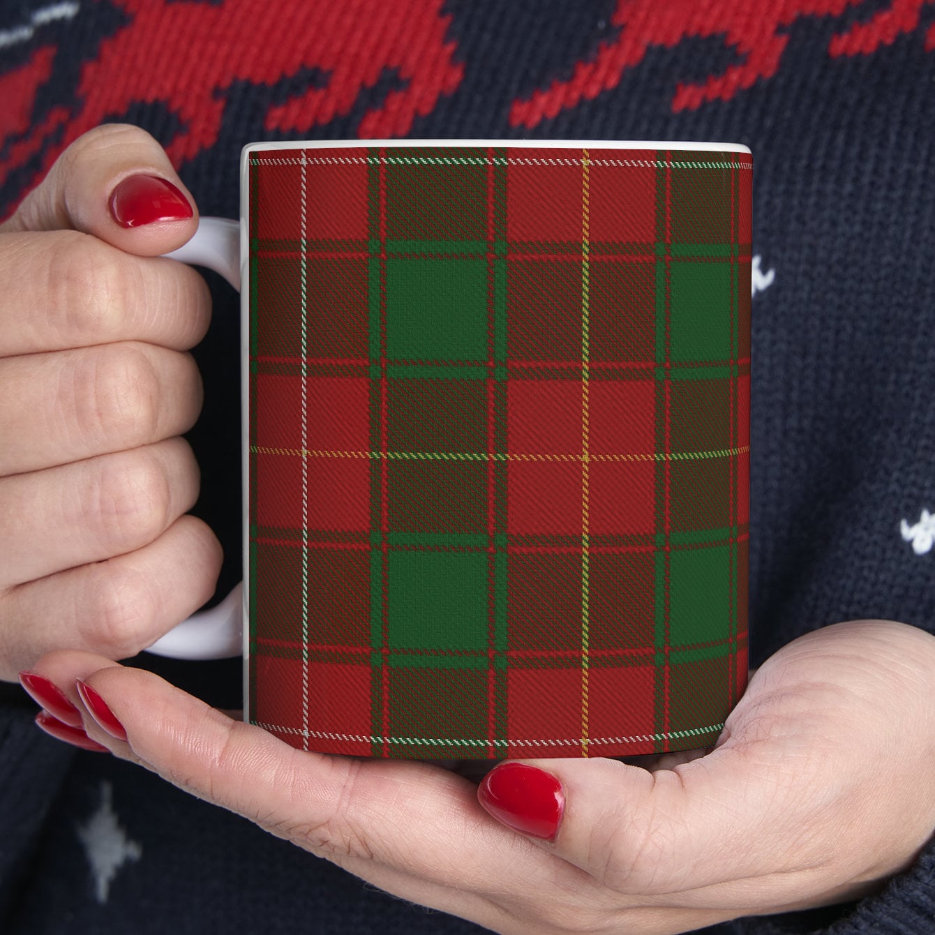 MacPhie clan. The elegant and colourful tartan on this mug is taken from the Scottish Register of Tartans based in Scotland.