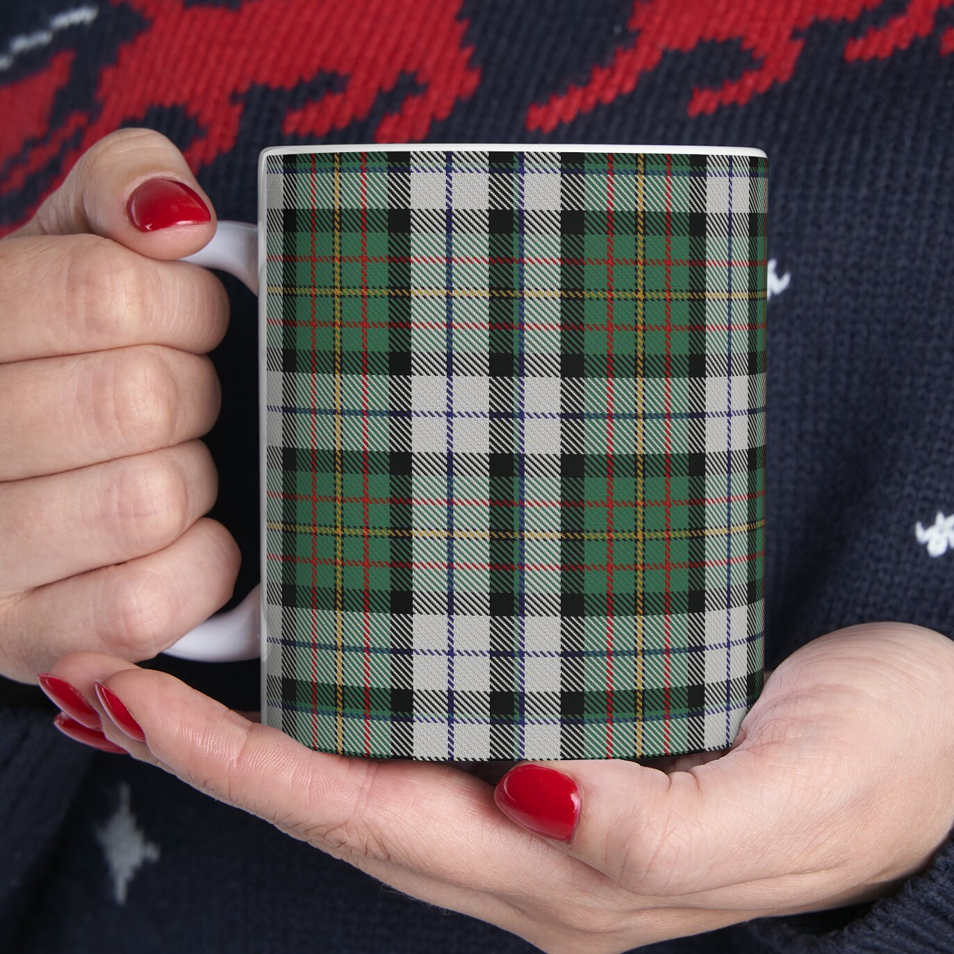 Maclaren dress. The elegant and colourful tartan on this mug is taken from the Scottish Register of Tartans based in Scotland.