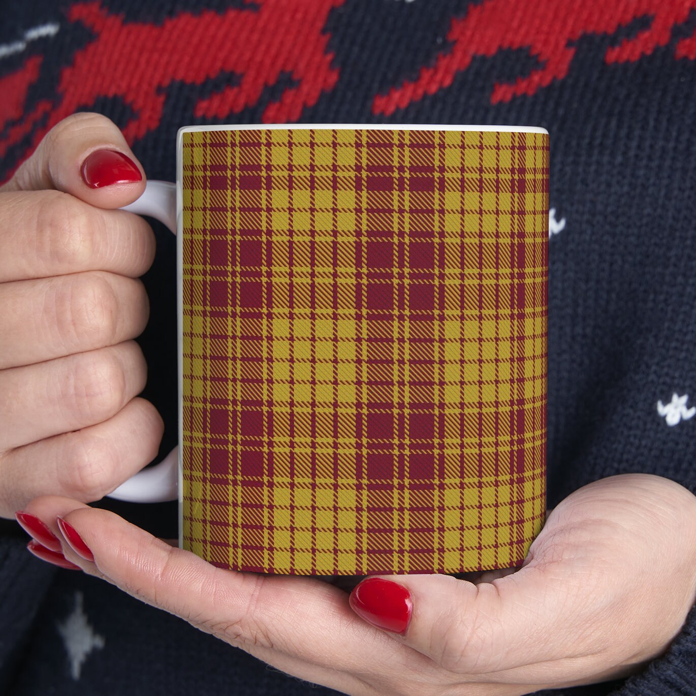 Macmillan dress. The elegant and colourful tartan on this mug is taken from the Scottish Register of Tartans based in Scotland.