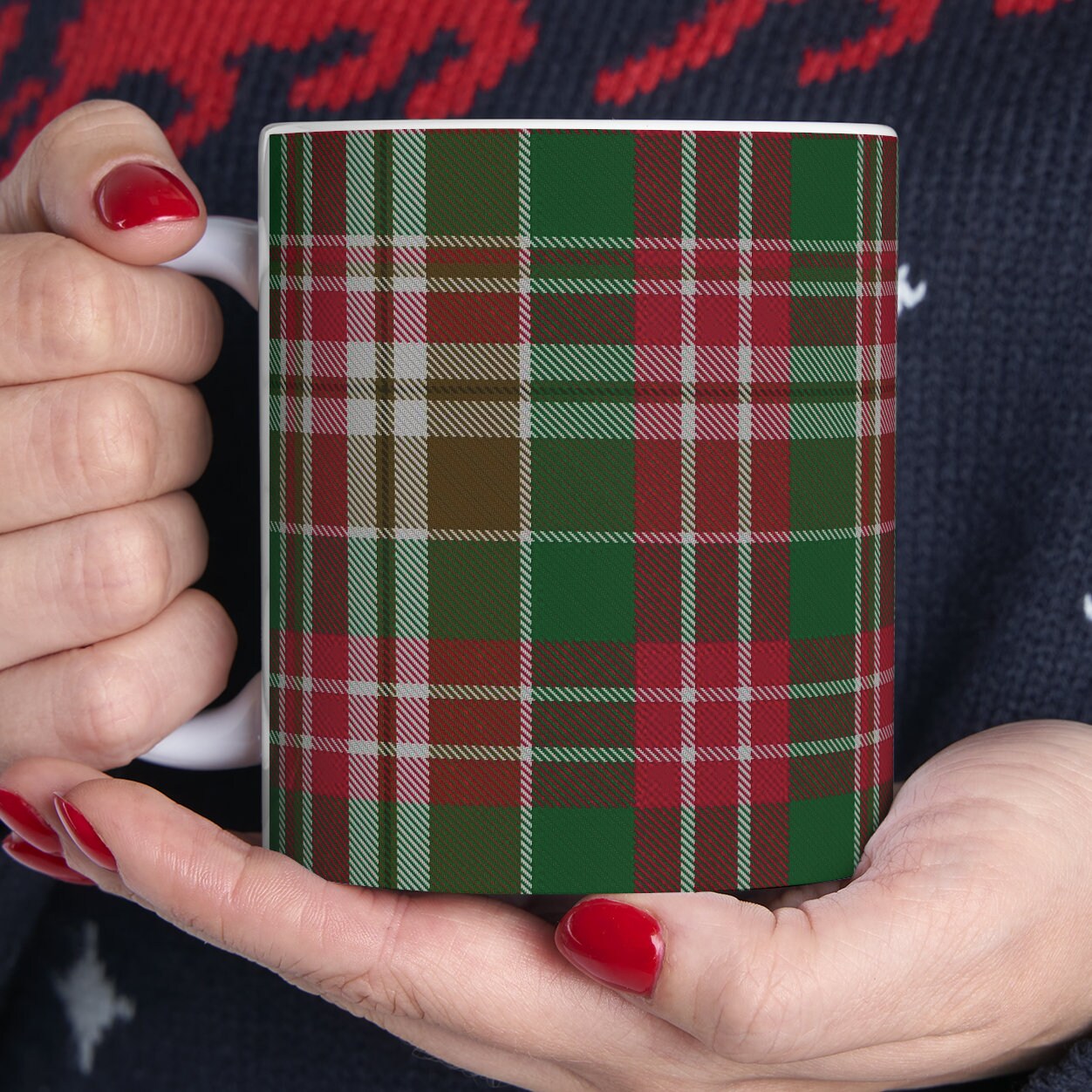 MacPherson clan. The elegant and colourful tartan on this mug is taken from the Scottish Register of Tartans based in Scotland.