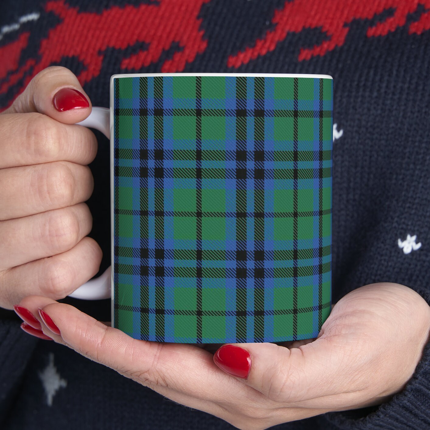 Marshall clan. The elegant and colourful tartan on this mug is taken from the Scottish Register of Tartans based in Scotland.