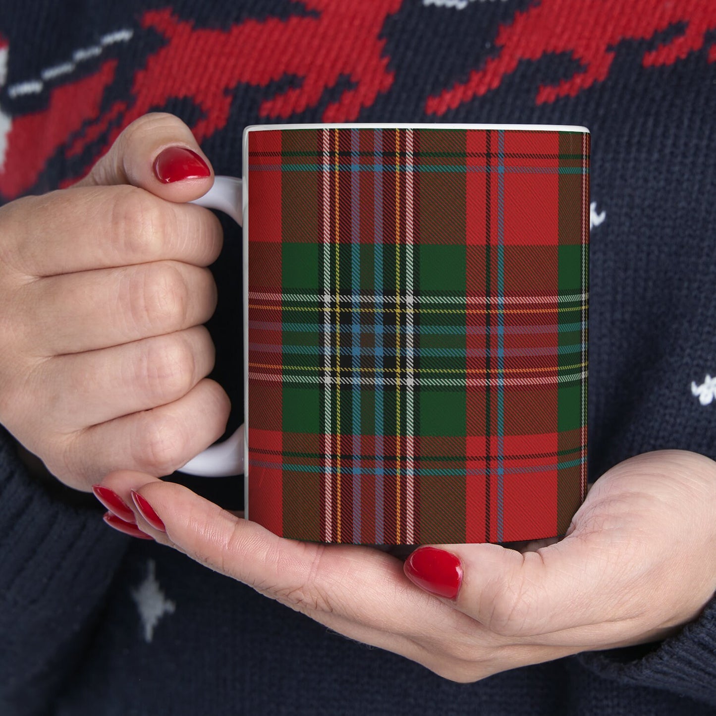 MacLean clan. The elegant and colourful tartan on this mug is taken from the Scottish Register of Tartans based in Scotland.