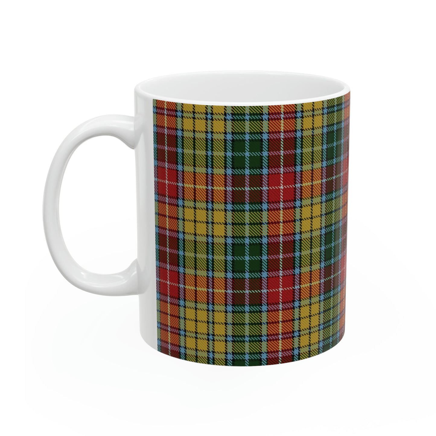 Buchanan clan 2 The elegant and colourful tartan on this mug is taken from the Scottish Register of Tartans based in Scotland.