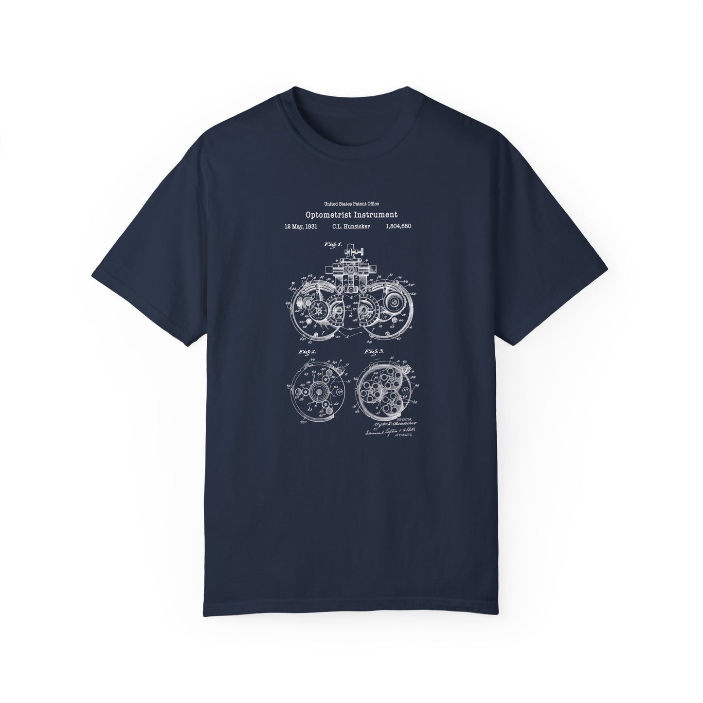 Antique optometrist trial frame design from US Patent Office. A quality T shirt perfect for opticians, optometrists, eyesight health