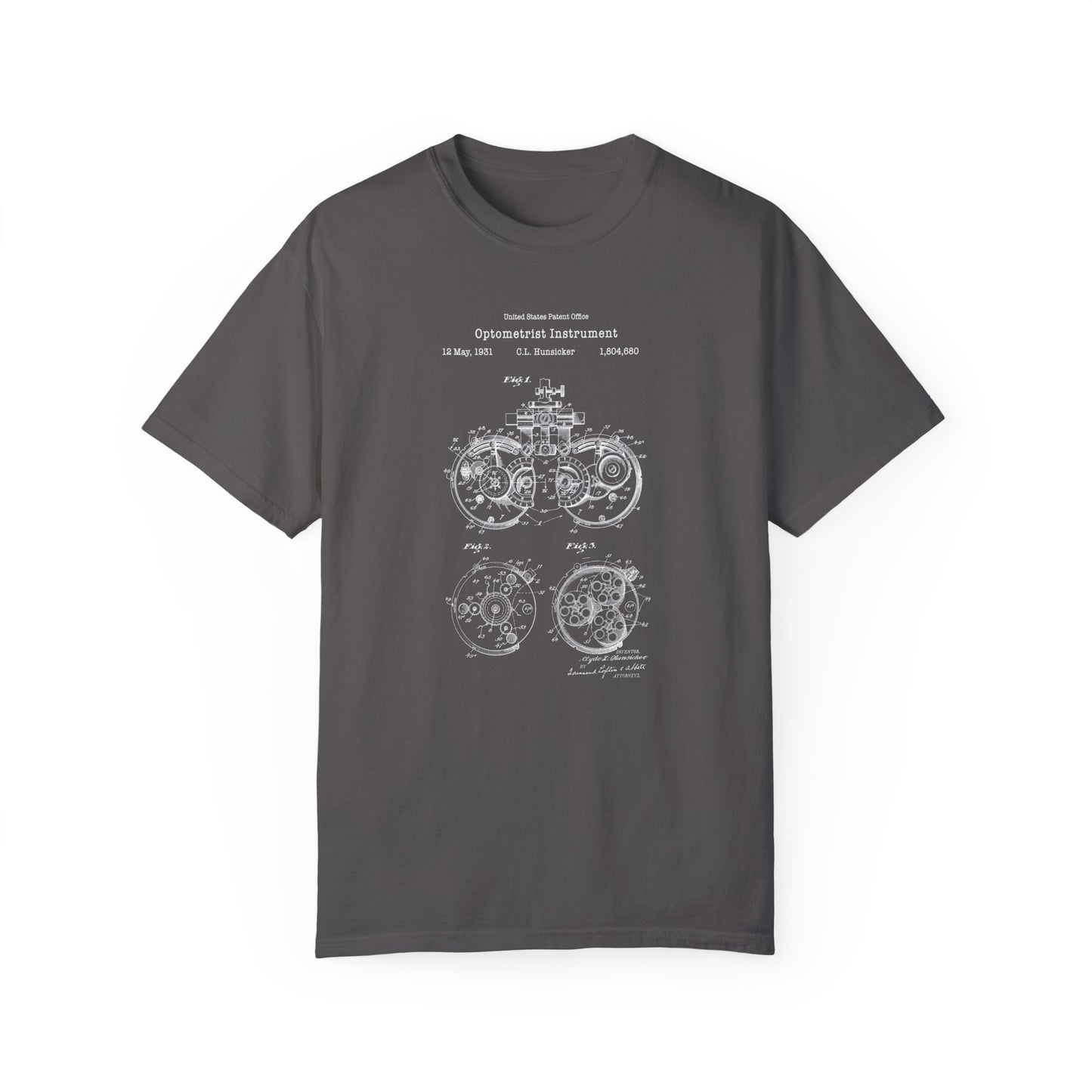 Antique optometrist trial frame design from US Patent Office. A quality T shirt perfect for opticians, optometrists, eyesight health