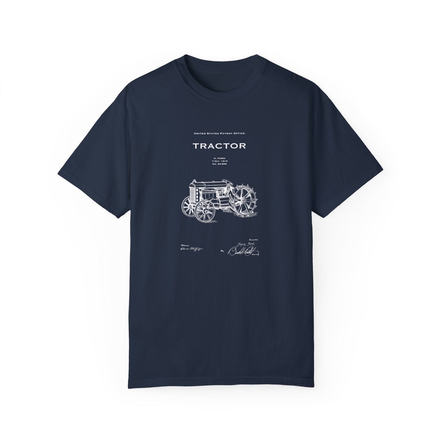 T shirt with US patent design from 1919 for a farm tractor by Henry Ford perfect gift for farmers, farm worker, agriculture vintage