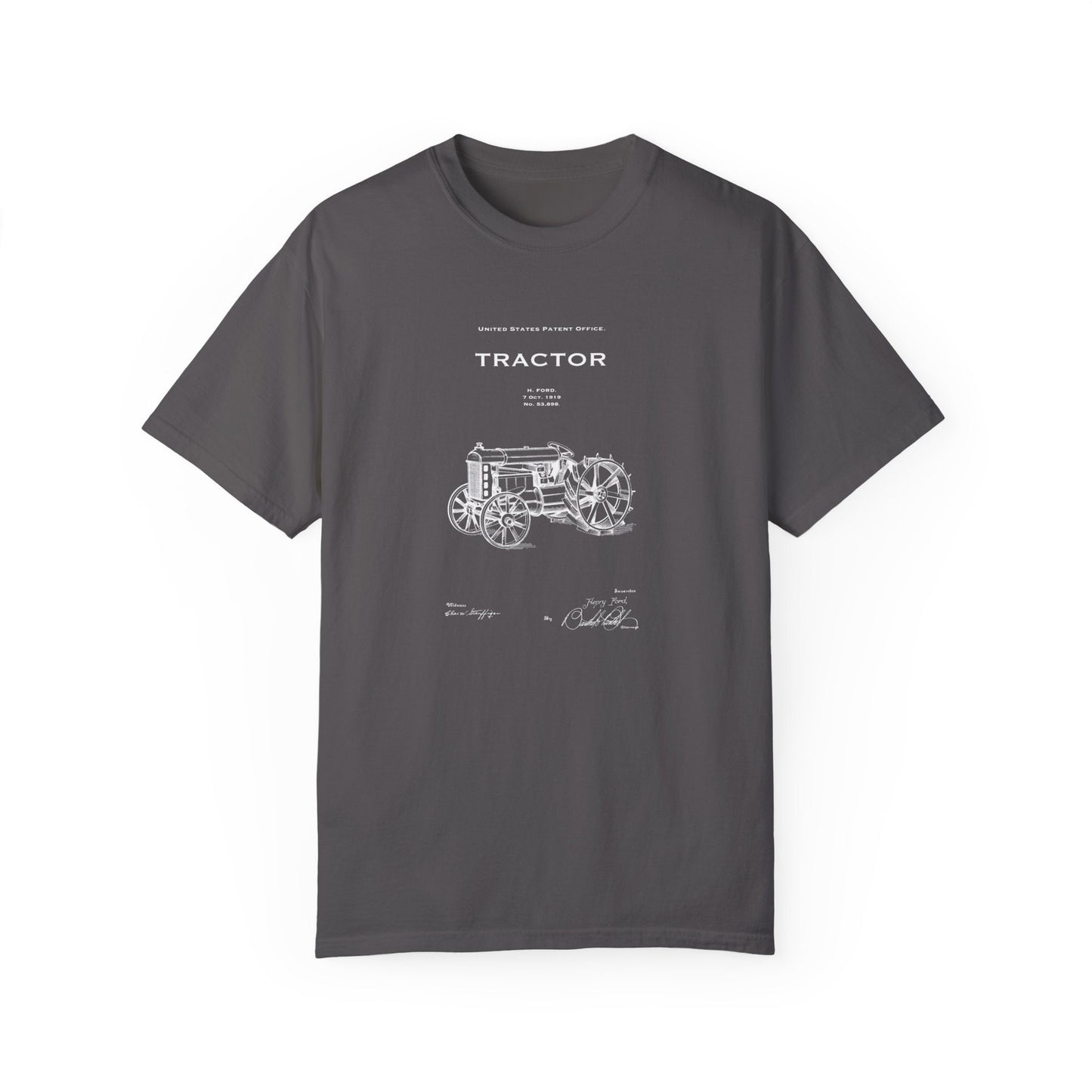 T shirt with US patent design from 1919 for a farm tractor by Henry Ford perfect gift for farmers, farm worker, agriculture vintage