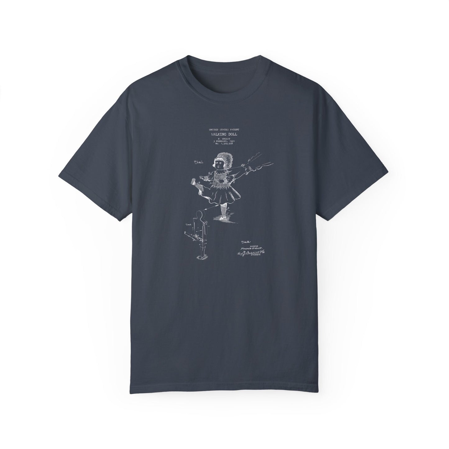 a t - shirt with a drawing of a robot on it
