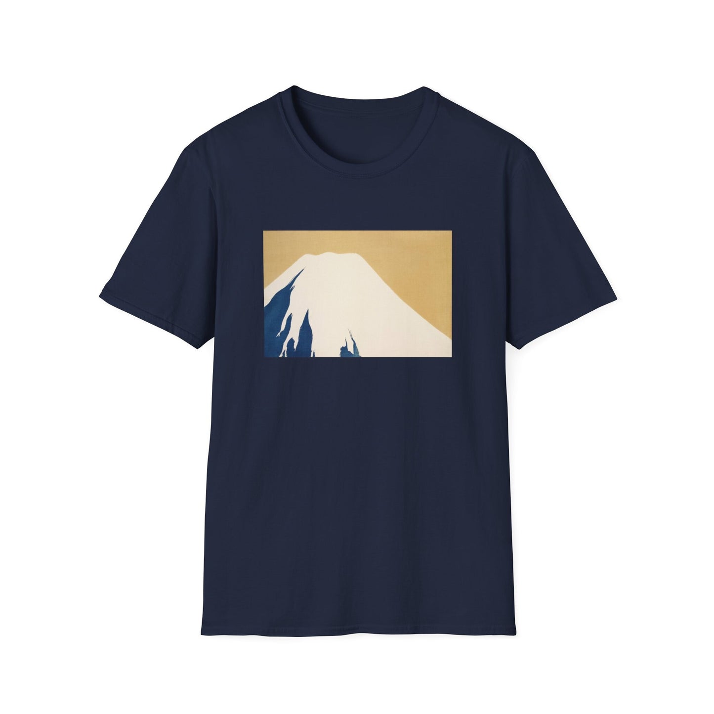 a t - shirt with a mountain in the background