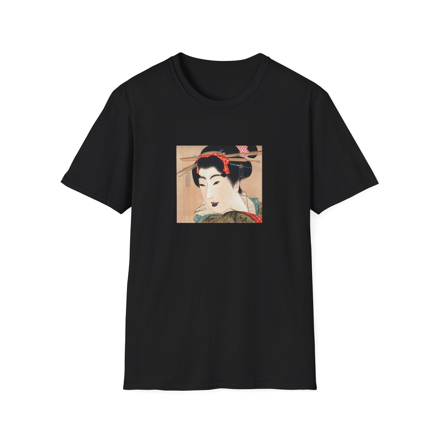 Japanese geisha (1830s) vintage painting by Mihata Joryu T shirt from famous Japanese woodblock print