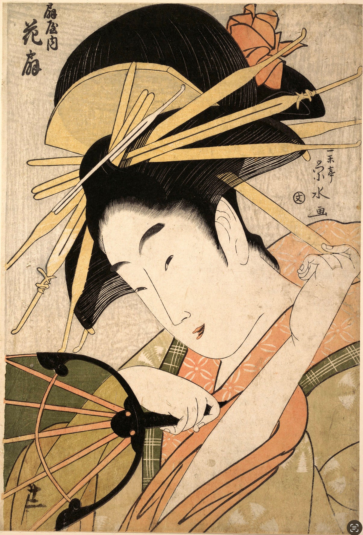 a painting of a woman holding an umbrella