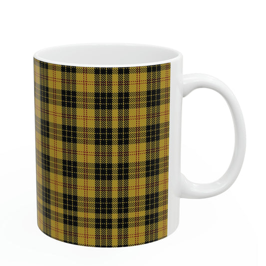 MacLeod clan. The elegant and colourful tartan on this mug is taken from the Scottish Register of Tartans based in Scotland.