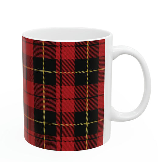 Wallace clan. The elegant and colourful tartan on this mug is taken from the Scottish Register of Tartans based in Scotland.