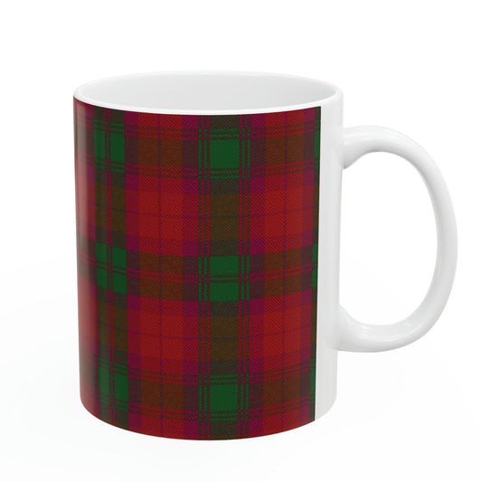 MacNab clan. The elegant and colourful tartan on this mug is taken from the Scottish Register of Tartans based in Scotland.