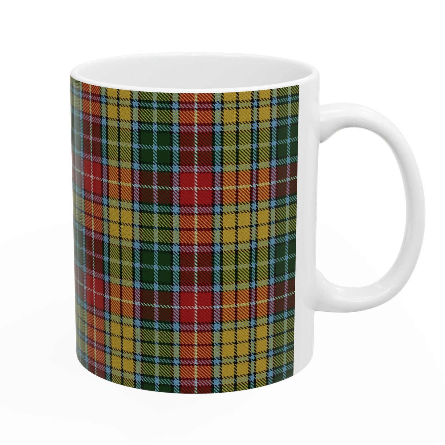 Buchanan clan 2 The elegant and colourful tartan on this mug is taken from the Scottish Register of Tartans based in Scotland.