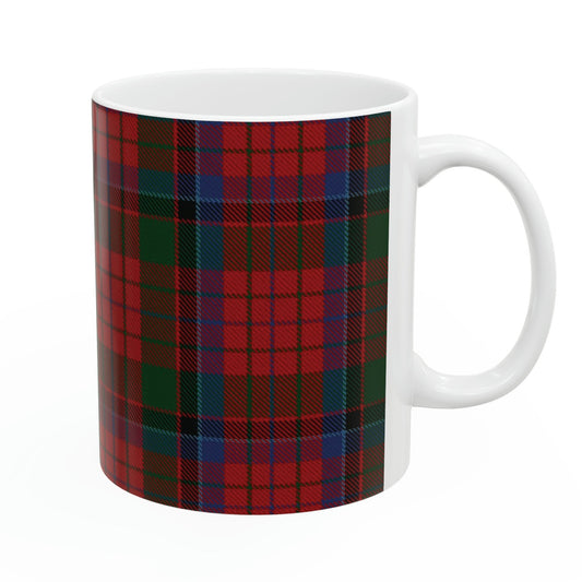 MacNicol clan tartan . The elegant and colourful tartan on this mug is taken from the Scottish Register of Tartans based in Scotland.