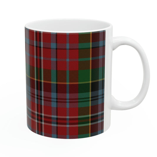 MacPherson clan tartan . The elegant and colourful tartan on this mug is taken from the Scottish Register of Tartans based in Scotland.