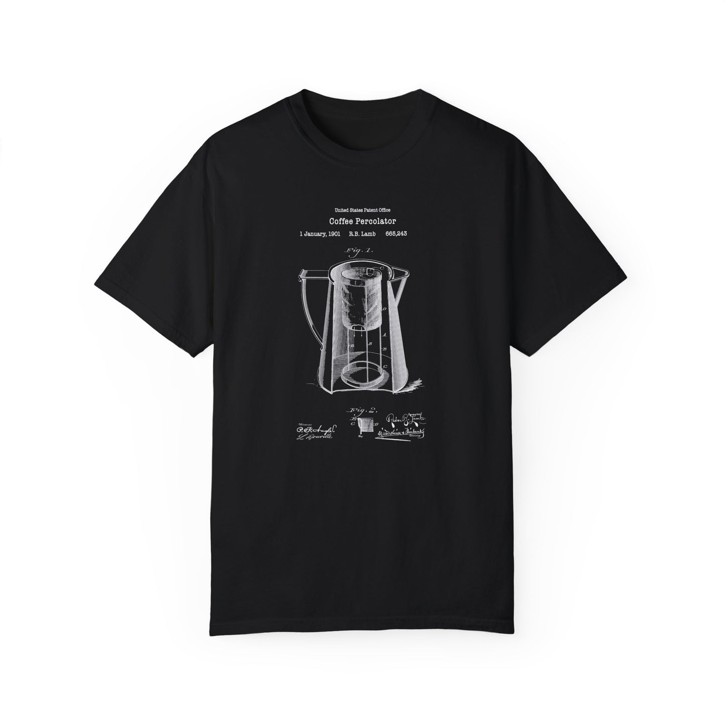 Old coffee percolator design from US Patent Office. A quality T shirt perfect for coffee , caffeine lovers,