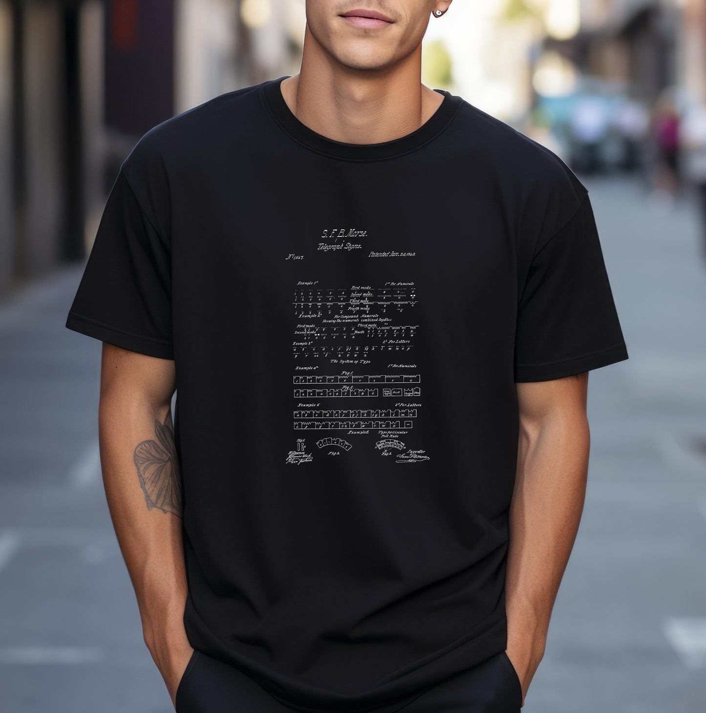 Original telegraph signals invention by Morse T shirt from the US Patent Office . Perfect gift for any engineer, IT, media, science