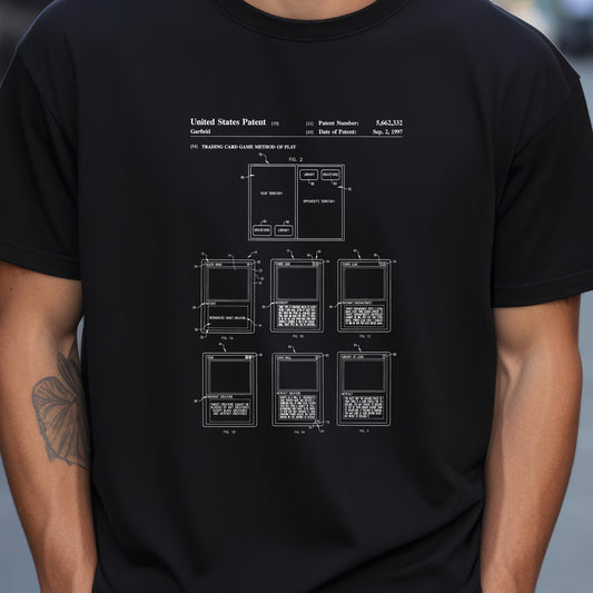 The original Magic The Gathering trading card game from Wizards of the Coast T shirt from US Patent Office. Dungeons and Dragons, fantasy