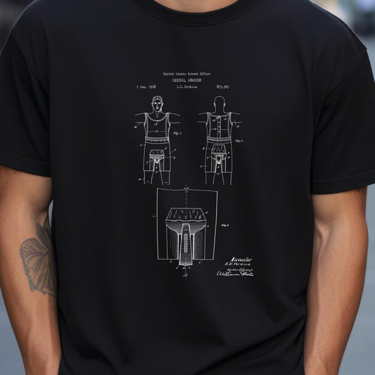 Sexual armour design from 1918 to cure and prevent masturbation t shirt from the US Patent Office . Perfect gift for boyfriends partners