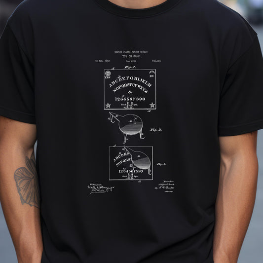 Ouija board design from 1891 t shirt from the US Patent Office . Perfect gift for those interested in occult, supernatural, fortune telling