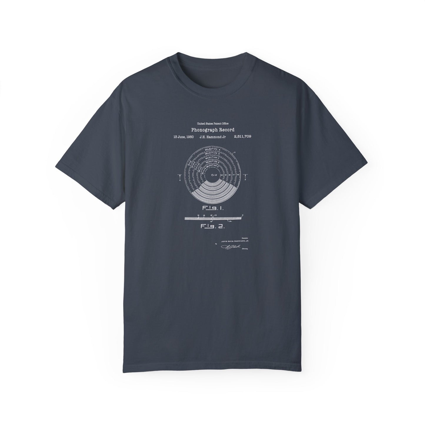 a t - shirt with a blueprint of a circular object