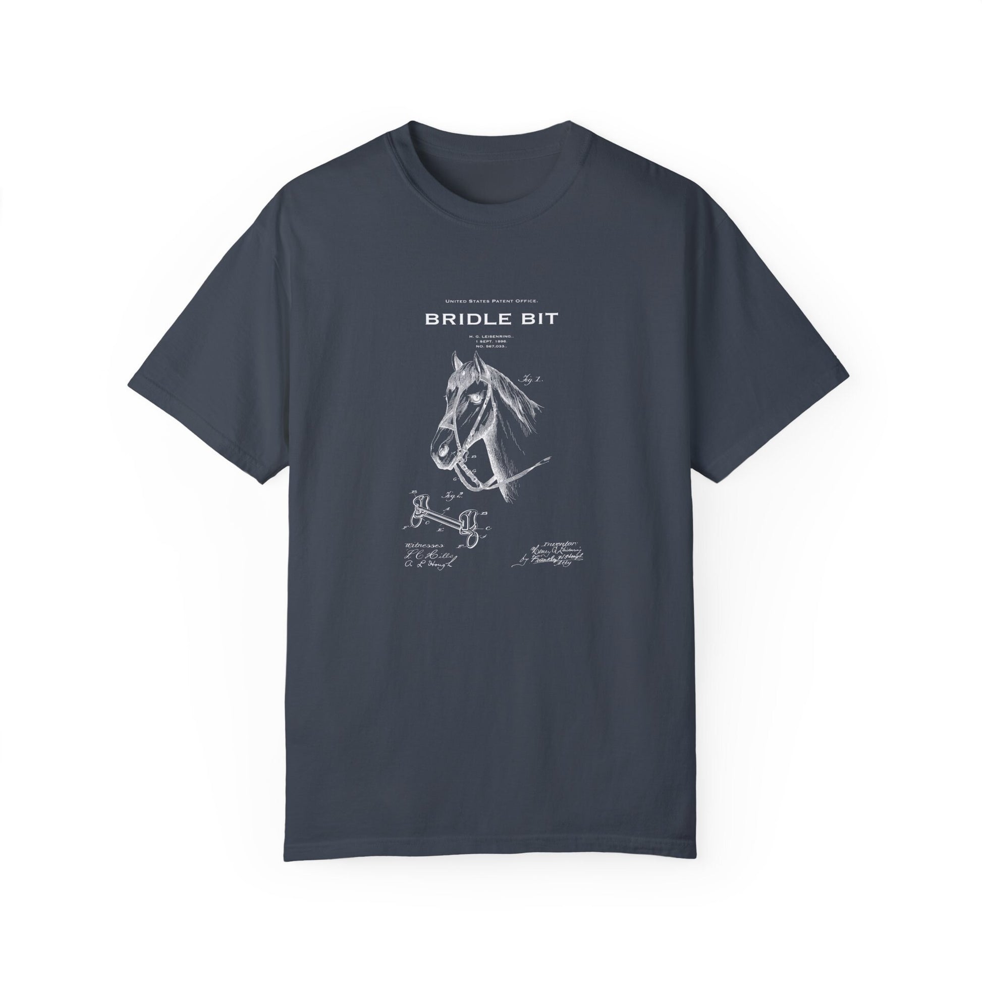 a t - shirt with a drawing of a horse on it