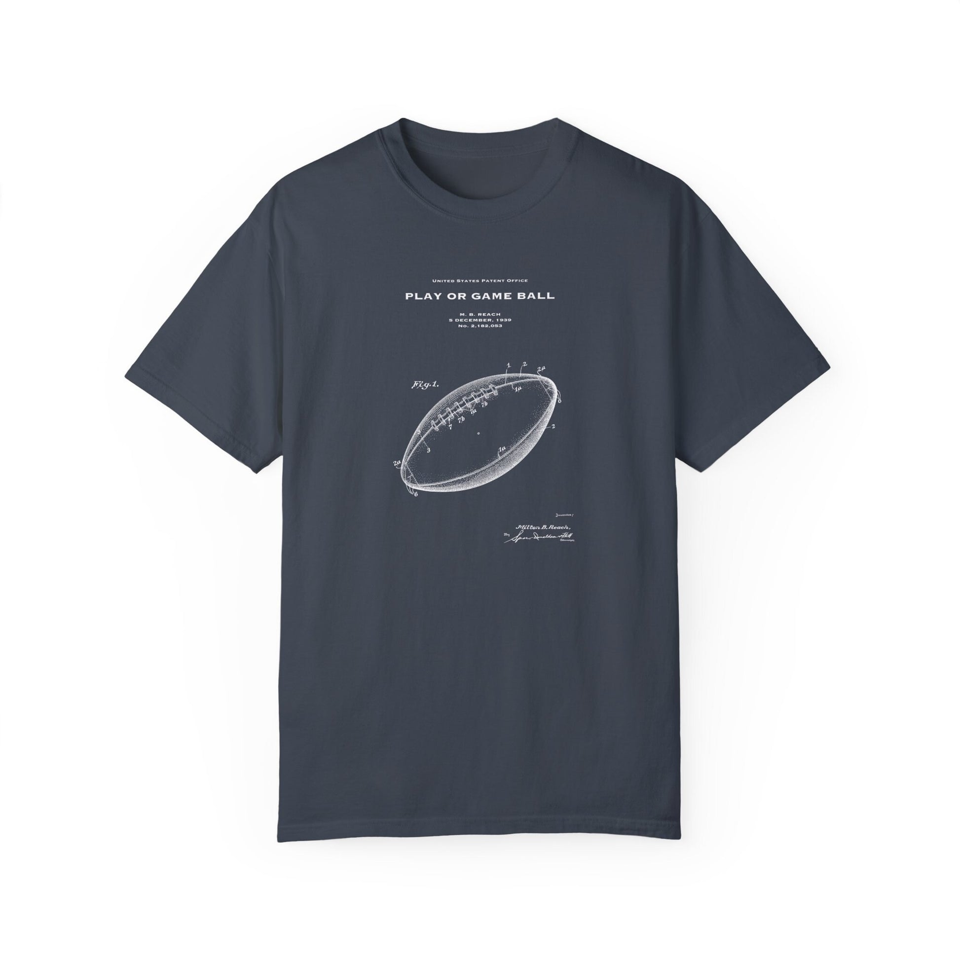 a t - shirt with an image of a football on it