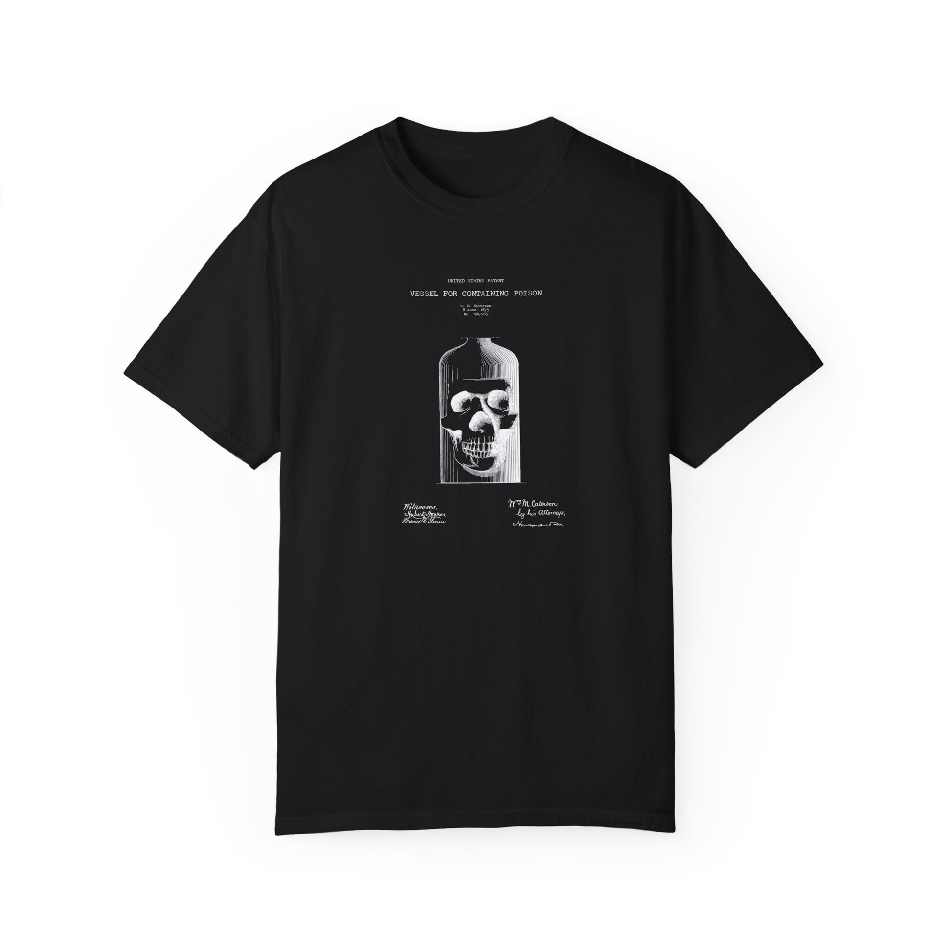 a black t - shirt with a skull on it
