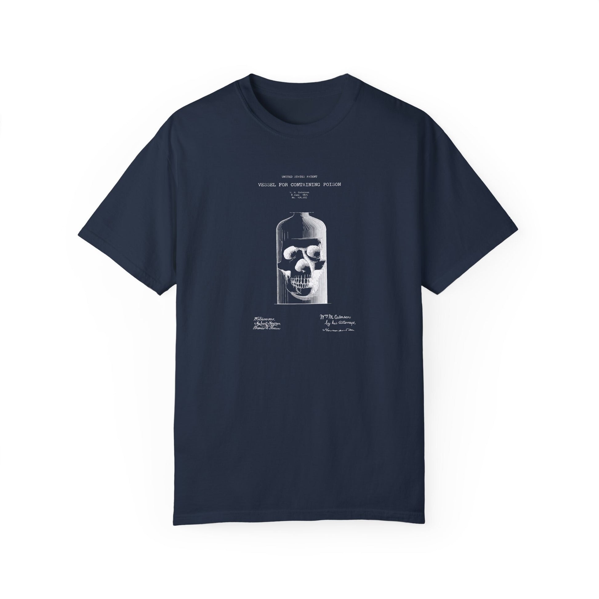 a blue t - shirt with a skull on it